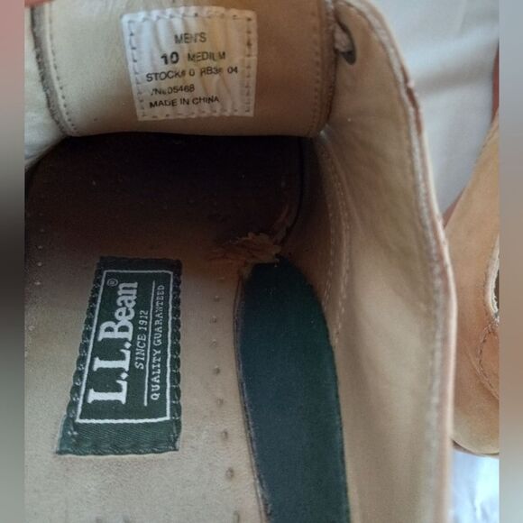 LL Bean Oxford Shoes Beige Leather Suede Vibram 12 main image 9